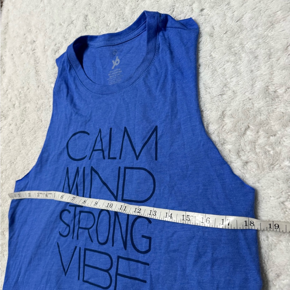 NWT- YOGA SIX Y6 CALM MIND CROP Blue Tank Top - Picture 11 of 11